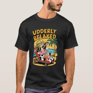 Kuh chillt auf einem Liegestuhl - Grafik völlig re T-Shirt