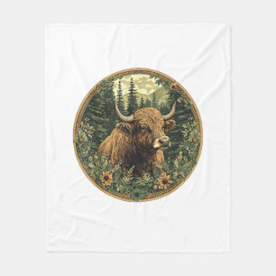 Kuh Cottage Kern Floral Kuh Fleecedecke