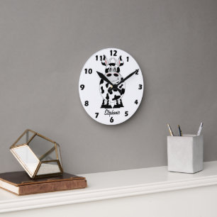 Kuh-Design Runde Wanduhr