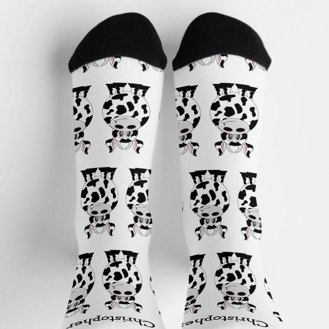 Kuh-Design-Socken Socken (Oben)