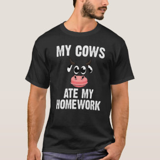 Kuh Designs Kinder Kleinkinder Rinderzucht Tier Fa T-Shirt