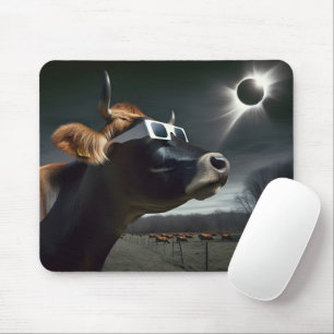 Kuh, die das gesamte Sonnenkollektiv beobachtet Mousepad