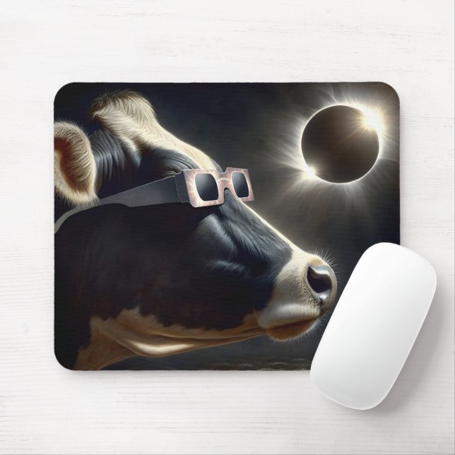 Kuh, die das gesamte Sonnenkollektiv beobachtet Mousepad (Mit Mouse)