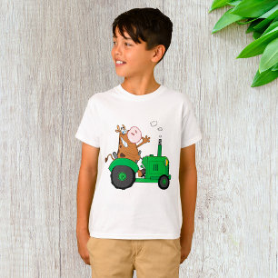Kuh, die einen Traktor fährt T-Shirt
