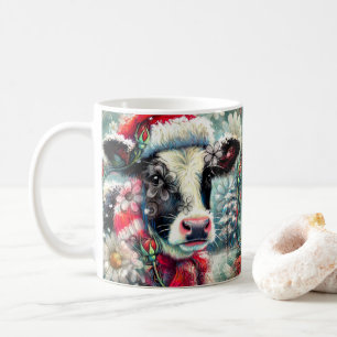Kuh Dreaming der wärmeren Zeiten Aquamarin Rote Fl Kaffeetasse