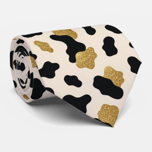 Kuh-Druck Glitter-Faux-Seiden-Schlips Cowboy Krawatte