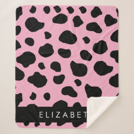 Kuh-Druck, Kuh-Spots, rosa Kuh, Ihr Name Sherpadecke