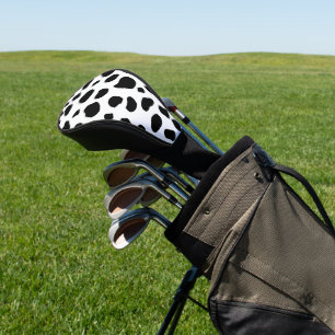 Kuh-Druck, Kuhmuster, Kuh-Spots, schwarz-weiß Golf Headcover