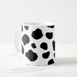 Kuh-Druck, Kuhmuster, Kuh-Spots, schwarz-weiß Kaffeetasse