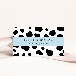 Kuh-Druck, Kuhmuster, Kuh-Spots, schwarz-weiß Visitenkarte