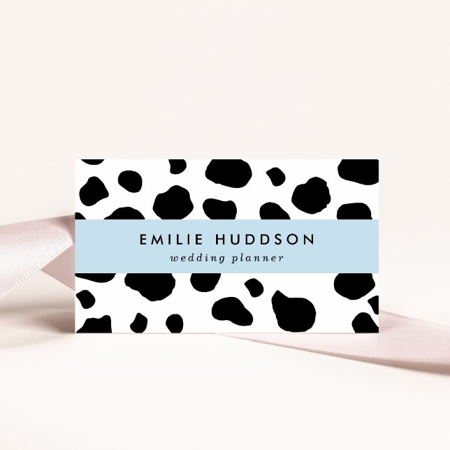 Kuh-Druck, Kuhmuster, Kuh-Spots, schwarz-weiß Visitenkarte (Von Creator hochgeladen)