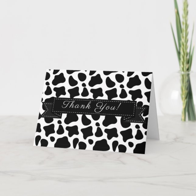 Kuh drucken - Danke, dass Sie Notiz Dankeskarte (Vorderseite)