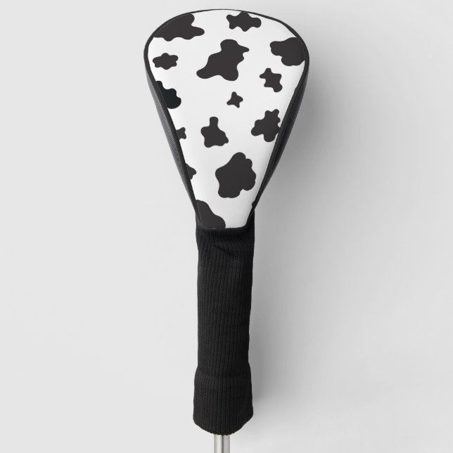 Kuh drucken schwarz und weiß golf headcover (Vorderseite)