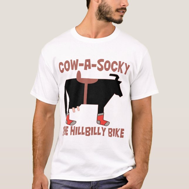 Kuh ein Socky Das Hillbilly Bike T-Shirt (Vorderseite)