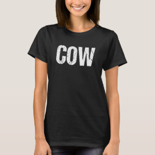 Kuh einfaches Halloween-Kostüm T-Shirt