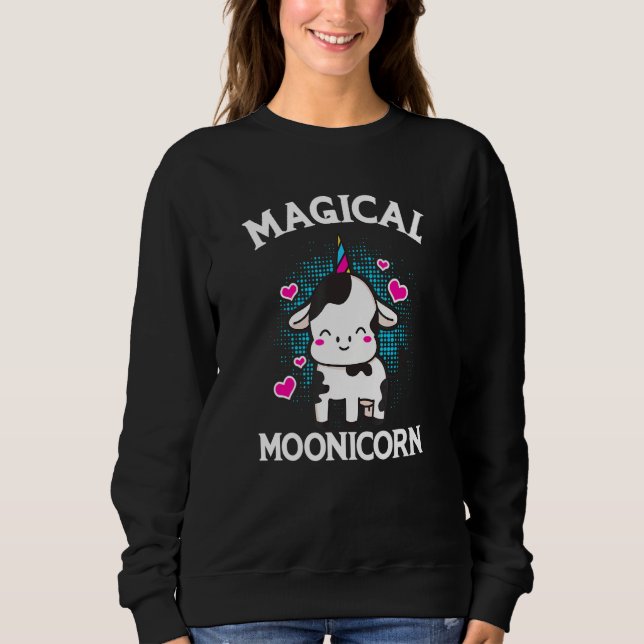 Kuh Einhorn Horn Ice Creme Sweatshirt (Vorderseite)