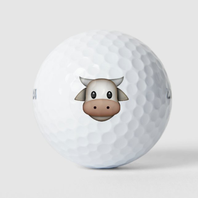 Kuh - Emoji Golfball (Vorderseite)