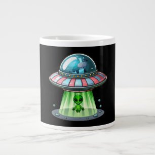 Kuh entführender Außerirdischer Jumbo-Tasse