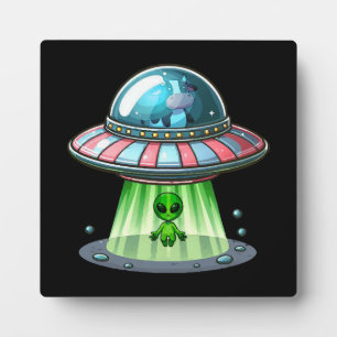 Kuh entführt Alien Fotoplatte