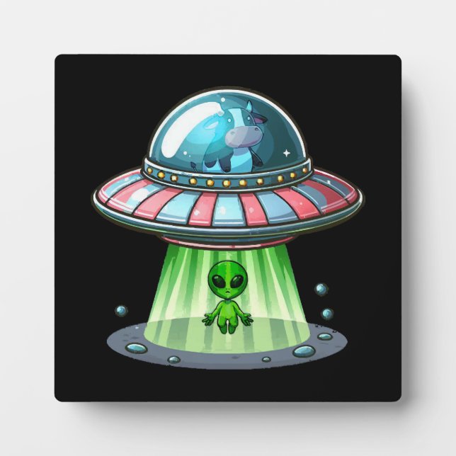Kuh entführt Alien Fotoplatte (Vorderseite)