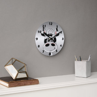 Kuh-Entwurf Runde Wanduhr