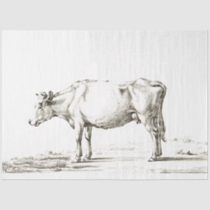 Kuh Ephemera Decoupage Vintag Seidenpapier