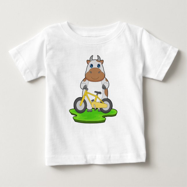 Kuh Fahrrad Baby T-shirt (Vorderseite)
