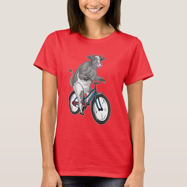 Kuh Fahrrad T-Shirt (Vorderseite)