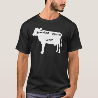 Kuh Farm Beef Frühstück Mittagessen Abendessen T-Shirt