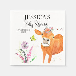 Kuh Farm Tiere Land Baby Shower Girl Boy Serviette