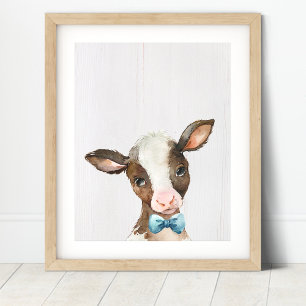 Kuh Fliege Farm Baumschule Kunst Druck Poster