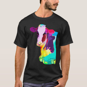 Kuh Frauen Bunt Cool Kuh Rindvieh Männer T-Shirt