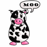 Kuh Freistehende Fotoskulptur<br><div class="desc">com com Zazzle.com</div>