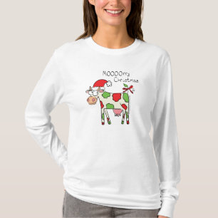 Kuh Funny Cartoon Weihnachtsfeiertag T-Shirt