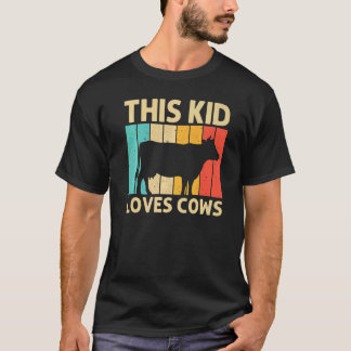 Kuh für Kinder Jungen Farmtier Kuh Milchbauer T-Shirt