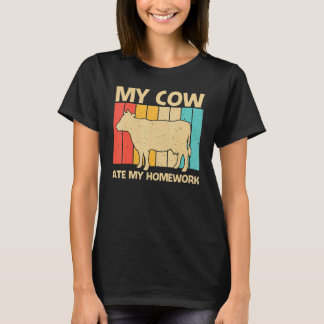 Kuh für Kinder Jungen Kuhbauer Milchwirtschaft T-Shirt