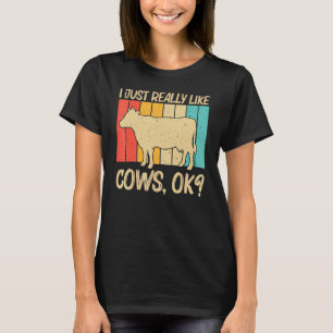 Kuh für Männer Bauer Kuh Milchproduktion T-Shirt