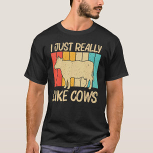 Kuh für Männer Bauer Kuh Milchproduktion T-Shirt