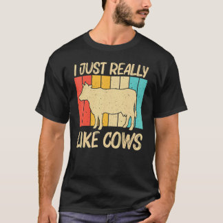 Kuh für Männer Frauen Kuhbauer Milchwirtschaft T-Shirt
