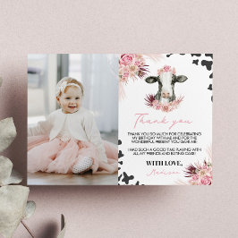 Kuh Geburtstag Foto Danke Karte