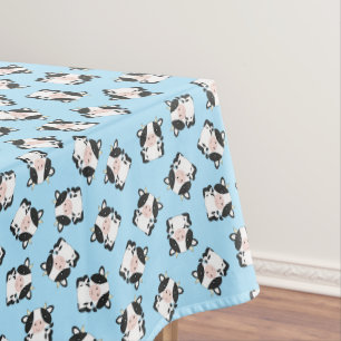 Kuh-Geburtstagsfeier Blau Tischdecke