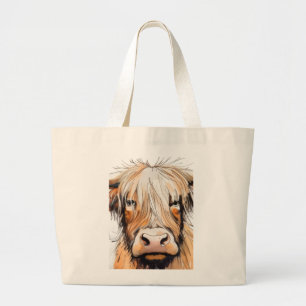 Kuh-Geschenk, Highland-Kuh Jumbo Stoffbeutel