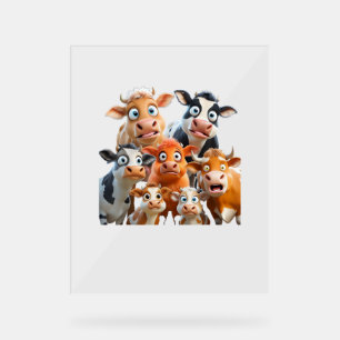 Kuh Gesicht Funny Süße Tier Kuh Bauer Cow Baby Lov Acrylschild