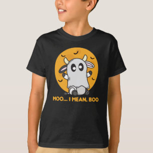 Kuh Ghost Niedlich Kawaii Halloween Moo I Gemein B T-Shirt