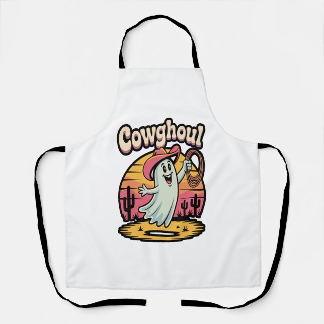 Kuh Ghoul Halloween Spooky Schürze (Vorderseite)