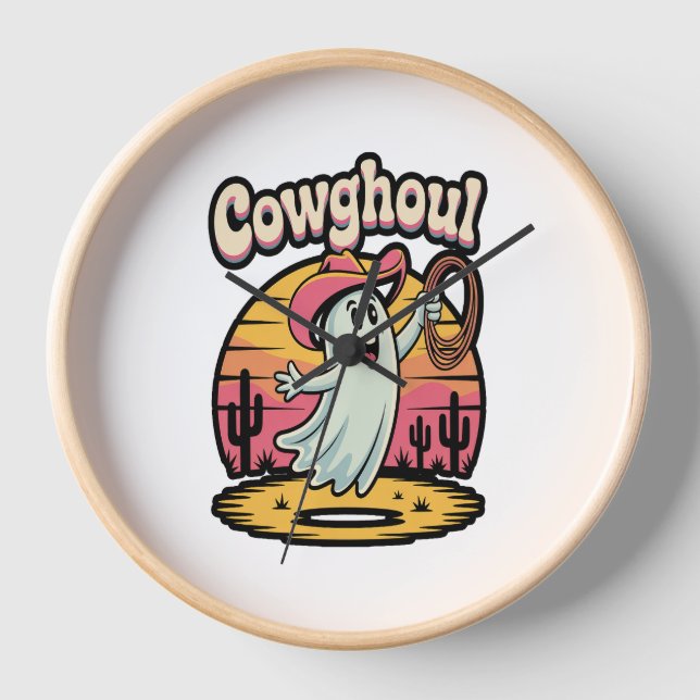 Kuh Ghoul Halloween Spooky Uhr (Vorderseite)