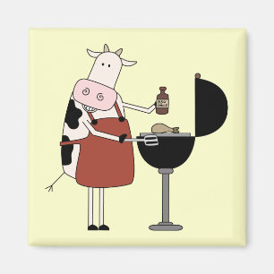 Kuh-Grill-T-Shirts und Geschenke Magnet