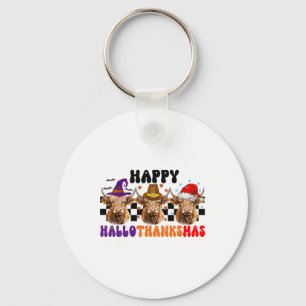 Kuh Hallothanksmas Halloween Erntedankfest Christm Schlüsselanhänger