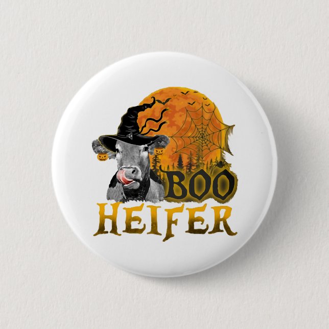 Kuh Halloween Button (Vorderseite)