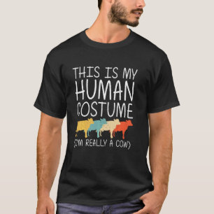 Kuh Halloween Human Costume Heifer Farm Rind Eas T-Shirt